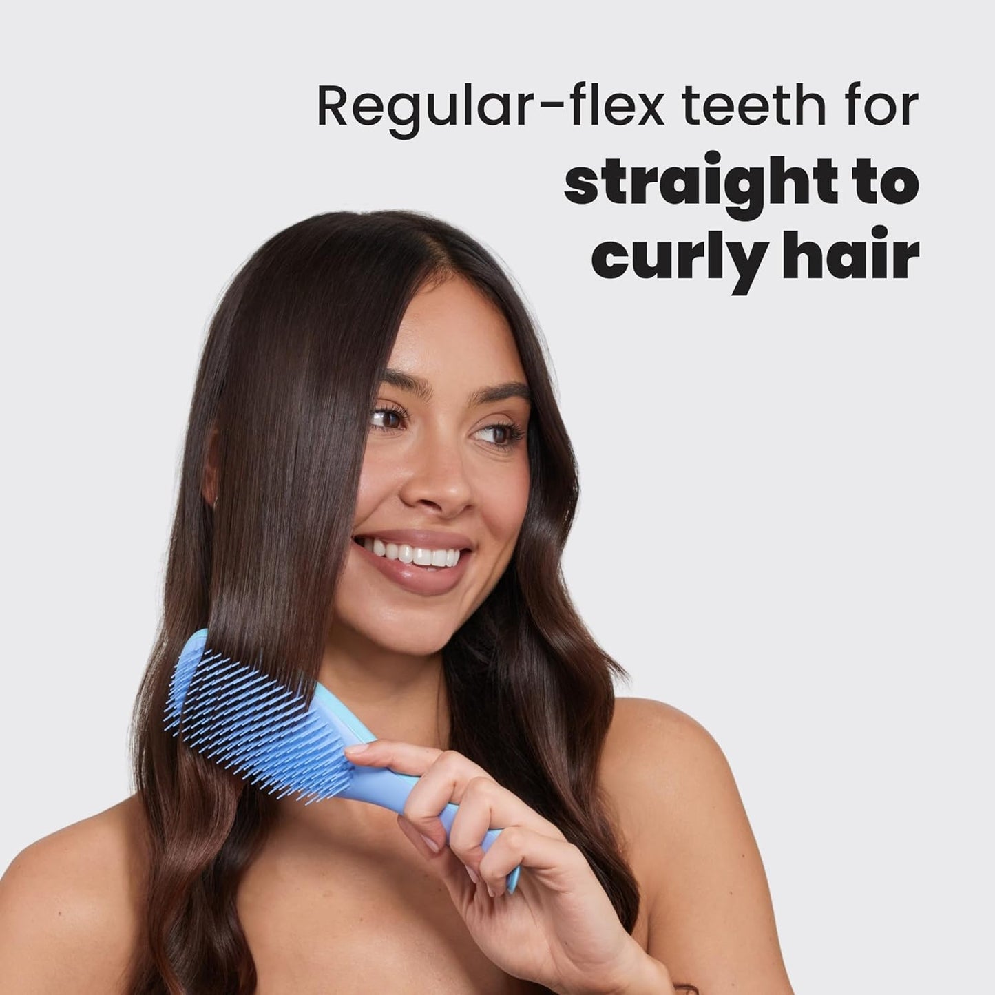 Tangle Teezer Ultimate Detangler Brush for Wet & Dry Hair, Eliminates Knots & Reduces Breakage for Straight to Wavy Hair Types, Denim Blues