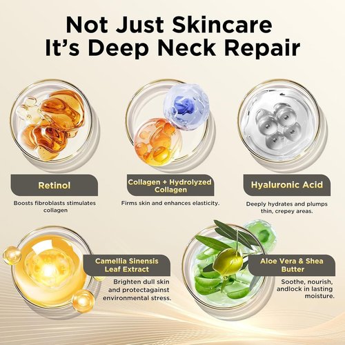 Regine Switzerland Firming Neck Cream - Anti-Aging Retinol & Collagen Moisturizer, 1.76 Fl Oz