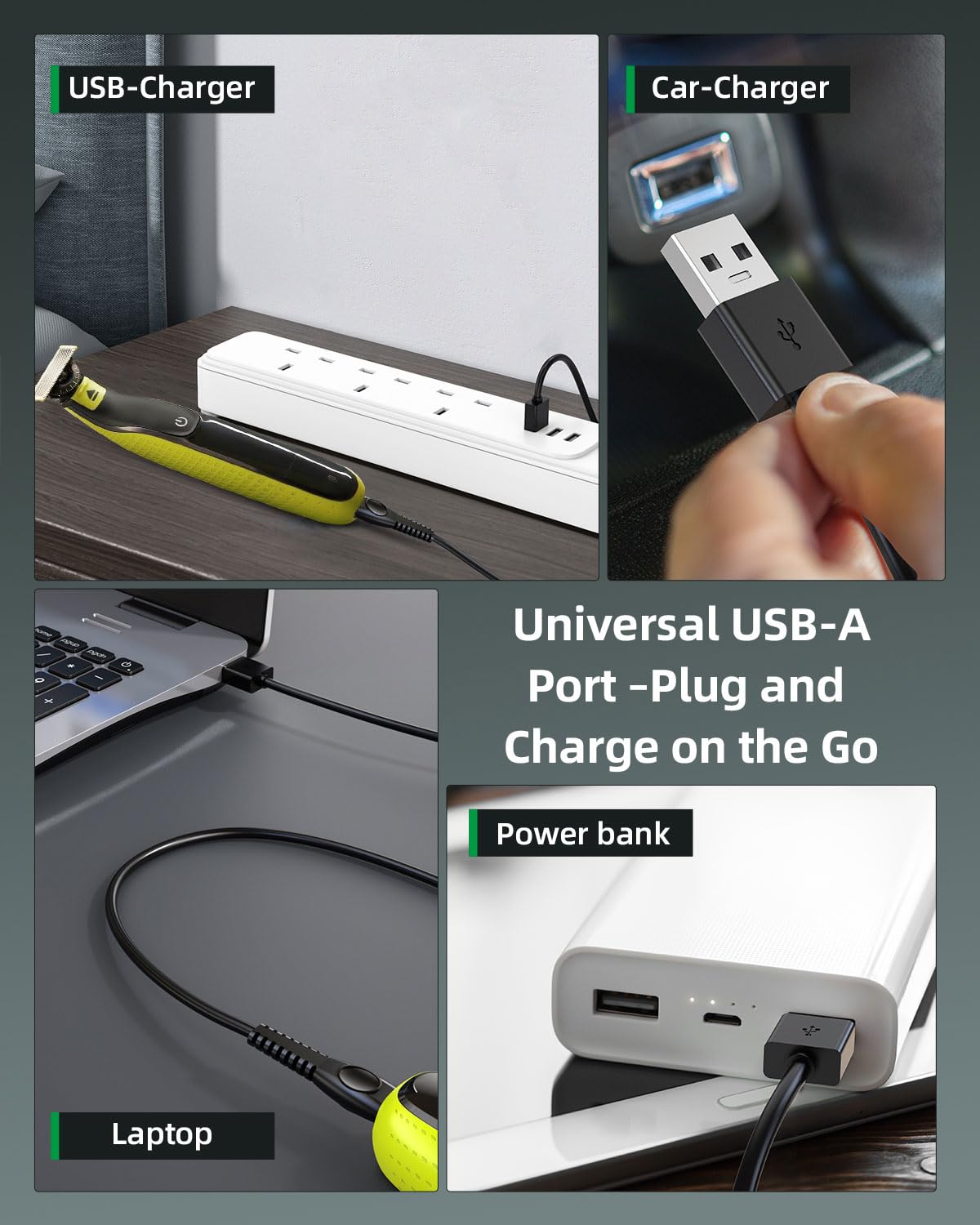 Superer 5V USB Charger Fit for Philips Norelco One Blade