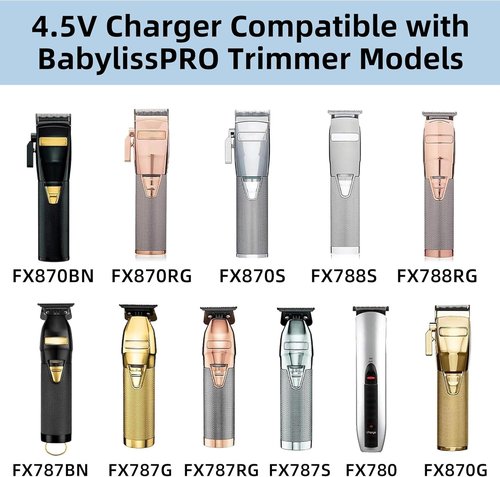 BaByliss PRO Charger - 4.5V Power Adapter for FX788, FX787, FX870, FX820, FXSSM, FX726, FX825 Clippers