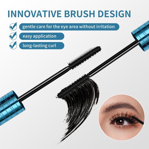 Mascara for Older Women 60 Plus - Volumizing Waterproof Hypoallergenic Black Mascara for Thinning Lashes & Sensitive Eyes, Smudge-Proof Formula (1 Pack)