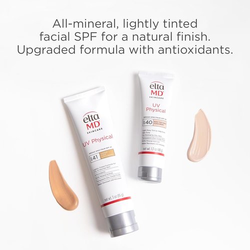 EltaMD UV Physical Tinted Sunscreen - 100% Mineral Protection for Face | Broad Spectrum SPF 41