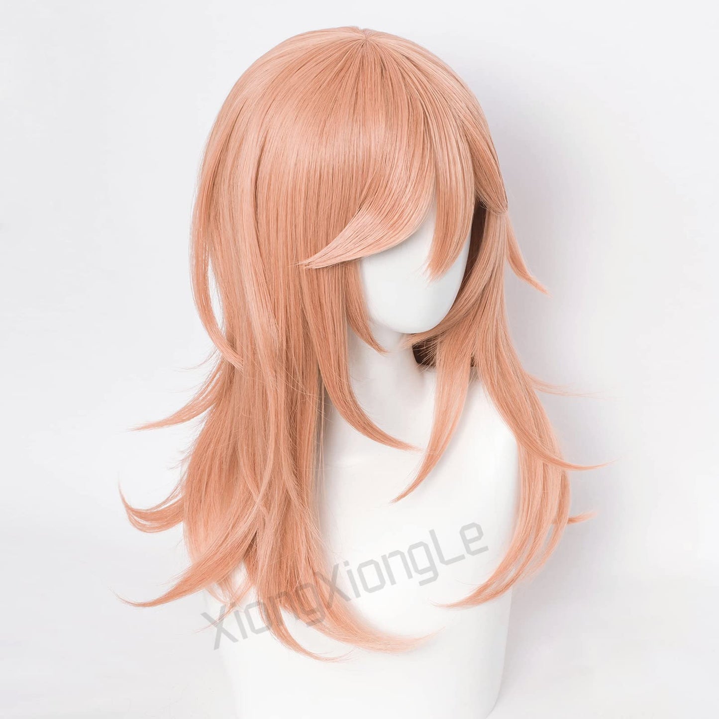 Angel Devil Anime Wig Cosplay Chainsaw Man Orange Long Curly Heat Resistant Fiber Synthetic Women's Costume Hair with Cap Wig for Party Halloween(Angel Devil)