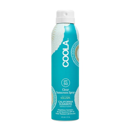 COOLA Organic Clear Sunblock Spray SPF 50 - Vegan, Gluten-Free Daily Skin Protection | California Summers Fragrance