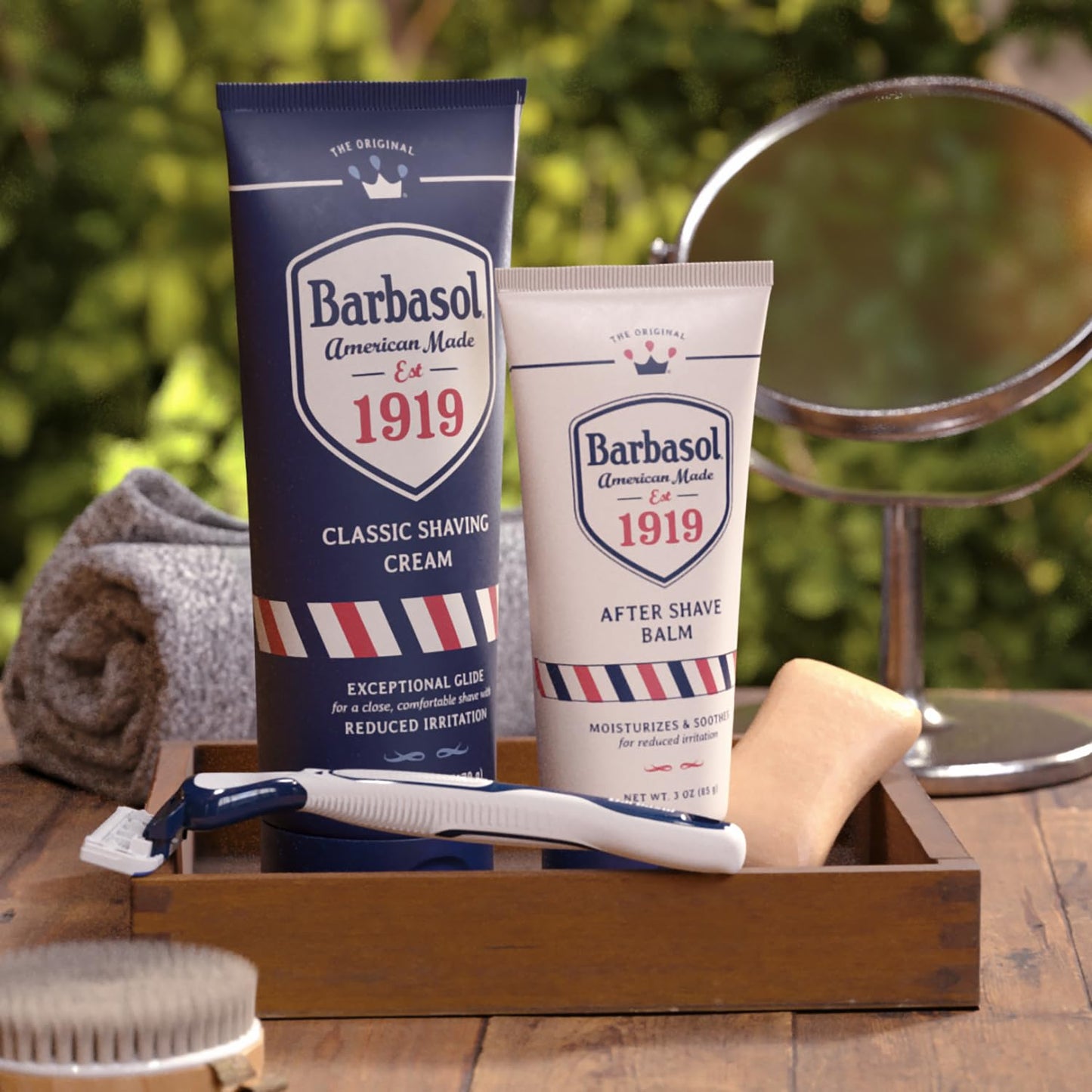 Barbasol 1919 Classic Shaving Cream - Non-Aerosol Formula with Aloe & Coconut Oil | 6 OZ Made in USA