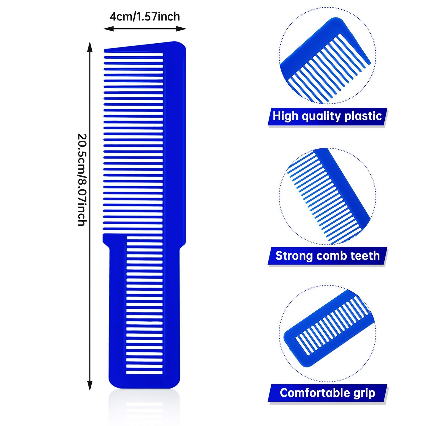 10 Pieces Hair Styling Combs Set: Fine Tooth Comb, Cutting Comb, and Clipper Comb for Home or Salon Use (Eye-catching Colors)