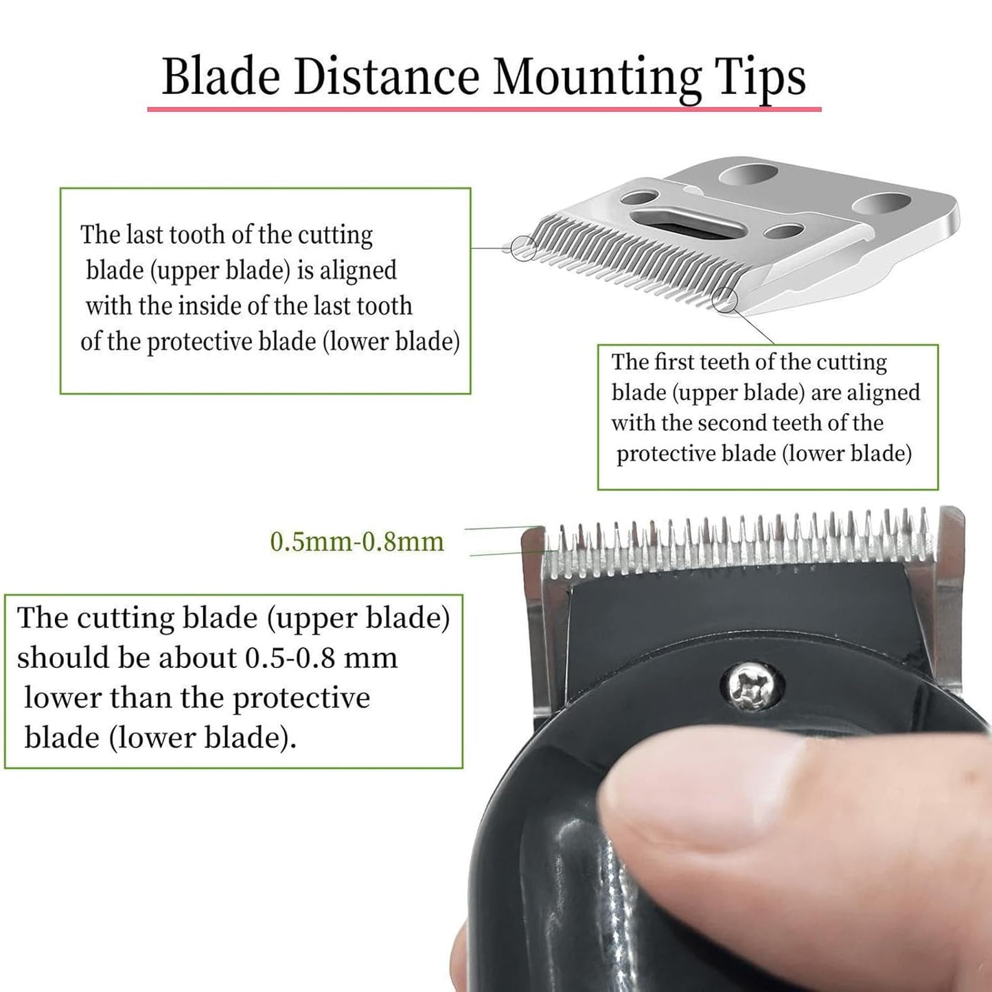 Wahl Clipper Replacement Blades - 2 Pack Compatible with 2 Hole Clipper Blades for Precision Cutting