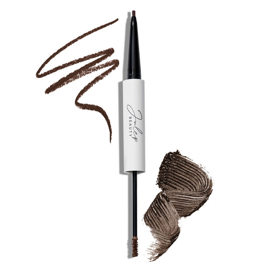 Julep Brow 101 Sculpting Pencil & Tinted Brow Gel Set - Dual-Ended Eyebrow Tool with Brush and Precision Tip - Long-Lasting, Waterproof Formula for Perfectly Defined and Tinted Brows -Dark Brown