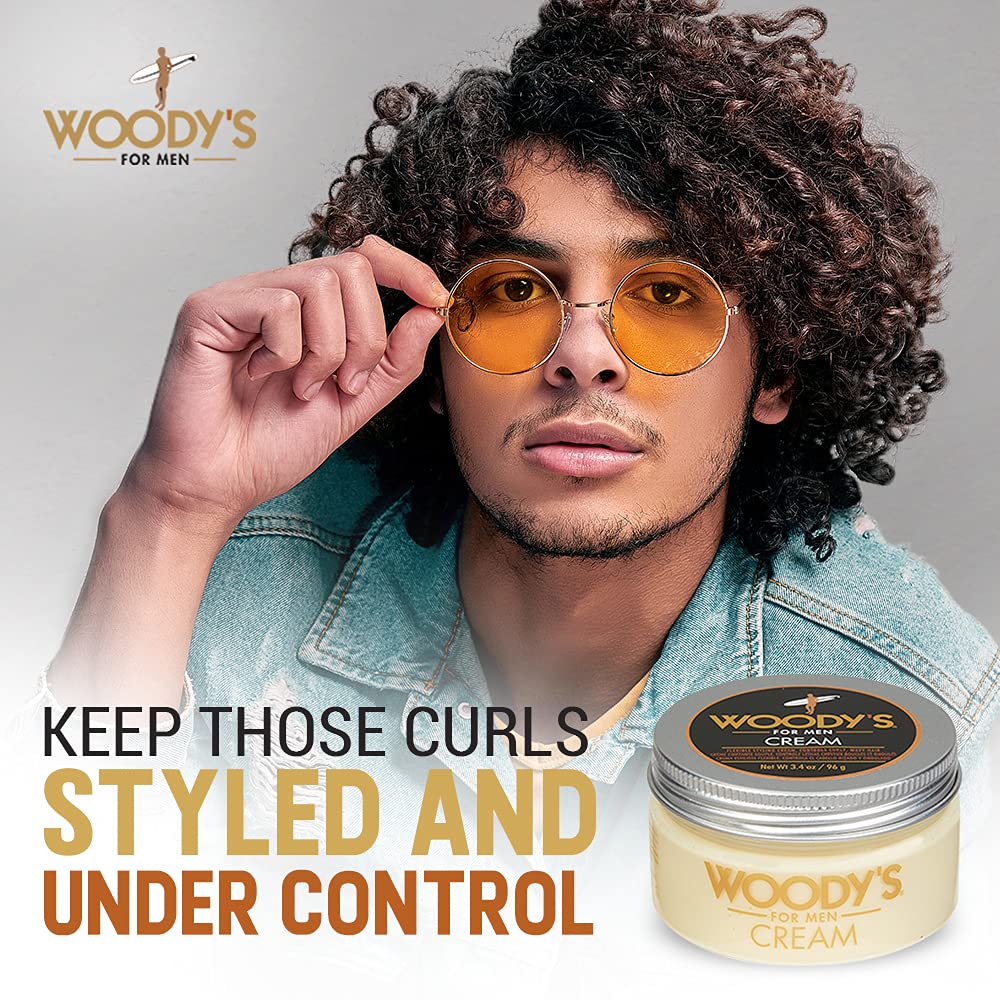 Woody's Hair Clay for Men – Matte Finish, Styling Pomade for Men Stronghold, Firm and Flexible Control, 3.4 oz. 2-Pack