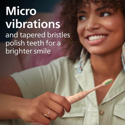 Philips One by Sonicare Electric Toothbrush Heads - Genuine Replacement Pack of 2, Shimmer Pink, 6-Month Supply