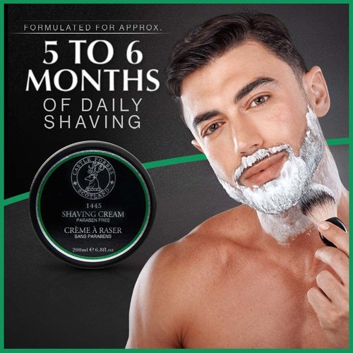 Castle Forbes 1445 Shaving Cream - Moisturizing Smooth Lather with Essential Oils | 6.8 fl. oz. | Protects Against Razor Burn & Irritation