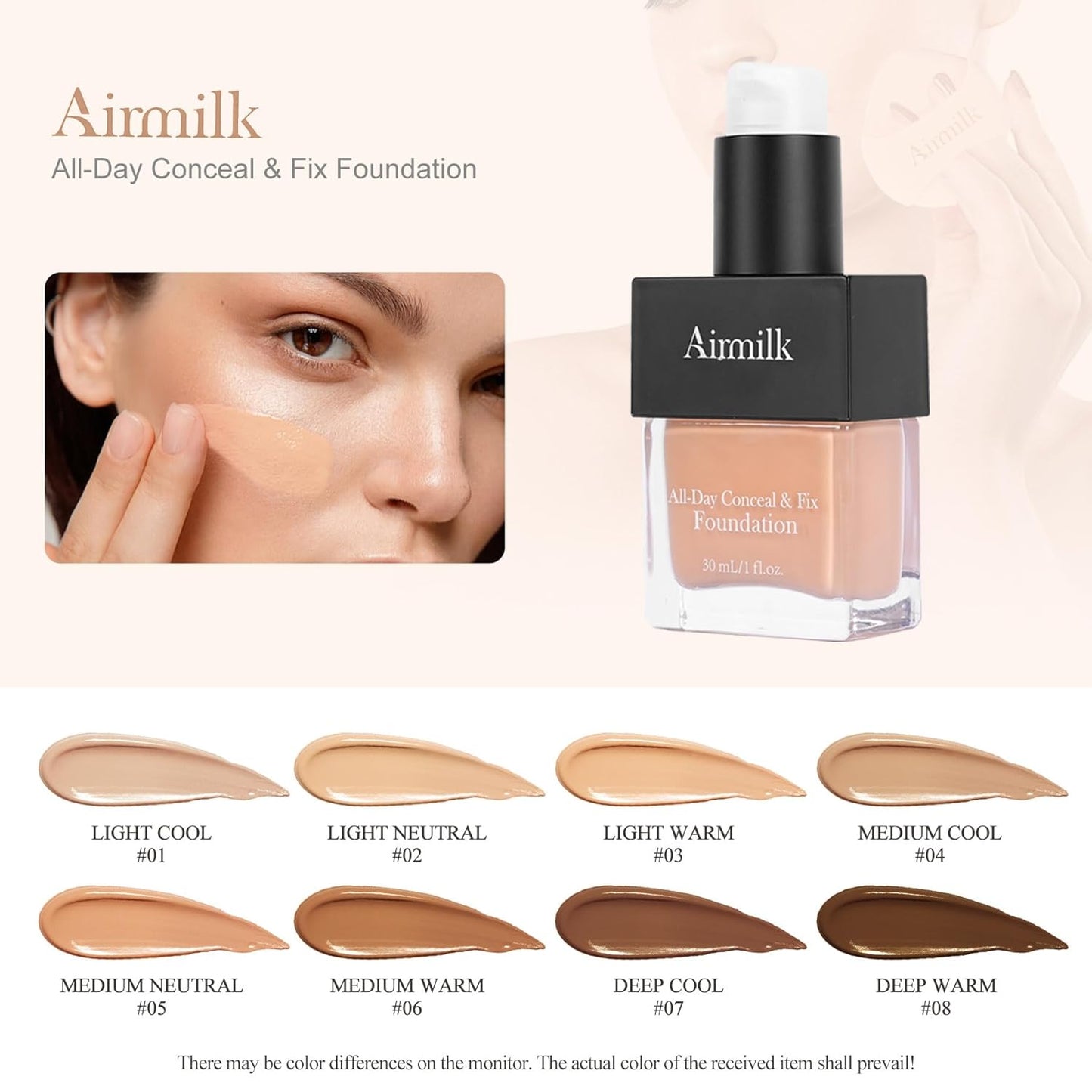 Skiennix Foundation for Acne-Prone Skin - Skincare Makeup with Salicylic Acid | 30ml Light Neutral