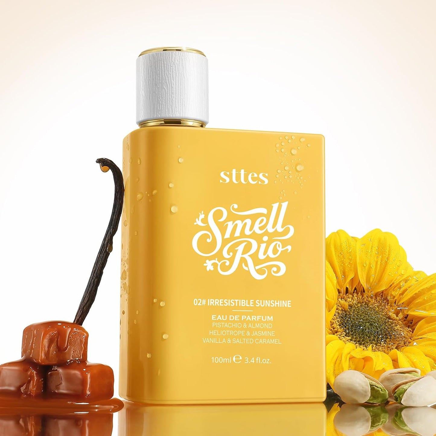 Sttes Perfume Irresistible Sunshine Eau de Parfum - Sweet Pistachio, Vanilla & Salted Caramel, 100ml (3.4fl oz)