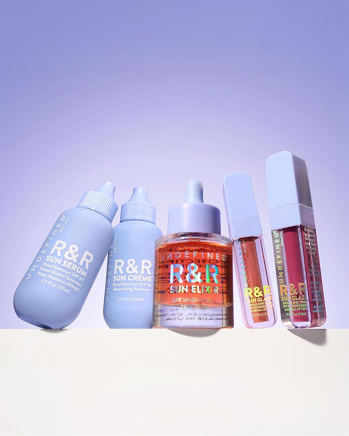 Undefined R&R Sun Glaze SPF 40 Mineral Lip Oil Tint - Hydrating Sunscreen in Pink