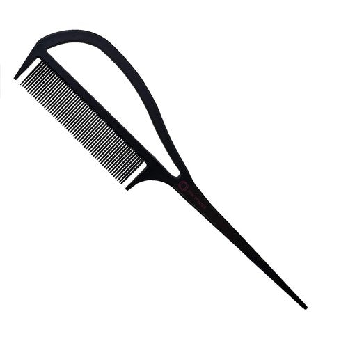 Pink Pewter Carbon Hair Styling Comb - Professional Heat & Chemical Resistant, No Static - Black