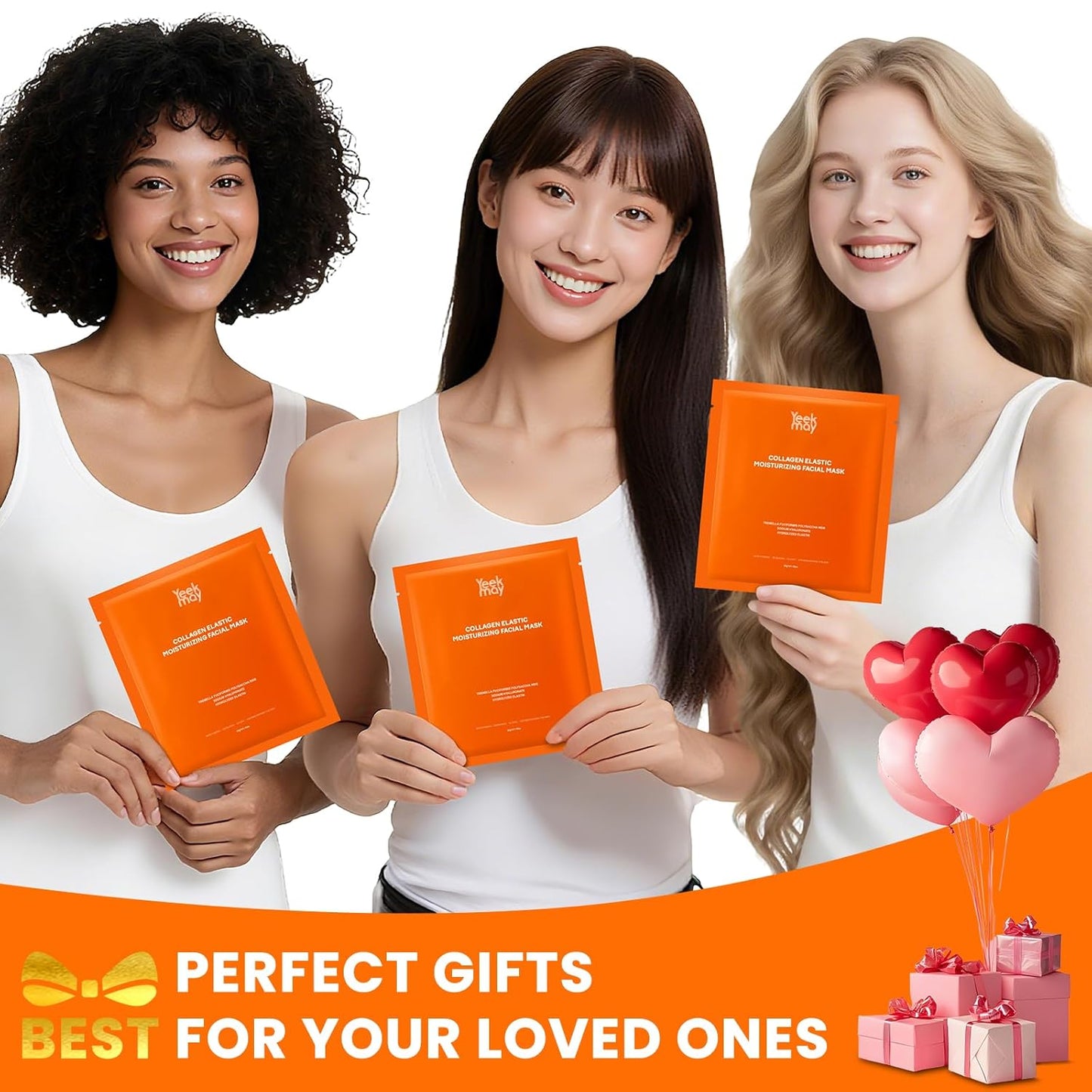 GJNL Collagen Deep Hydrating Face Mask - Pore Minimizing & Elasticity Boosting | 34g x 4 Pack