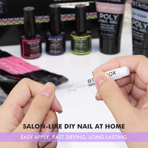Nail Glue for Acrylic Nails - Nail Glue for Press On Nails, 8 Pcs BTArtbox Adhesive Super Bond for Fake Nails Tips Long Lasting, 0.07 oz