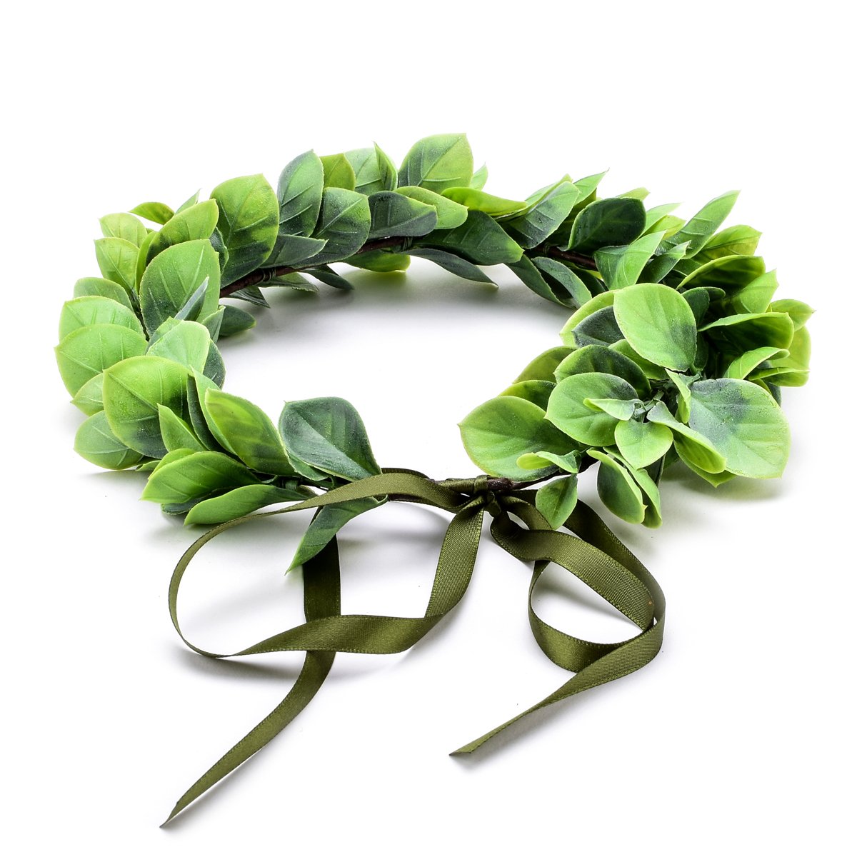 Floral Fall Christmas Flower Crown Vintage Nature Berries Festival Woodland Wedding Headband HD-02 (Green Leaf)