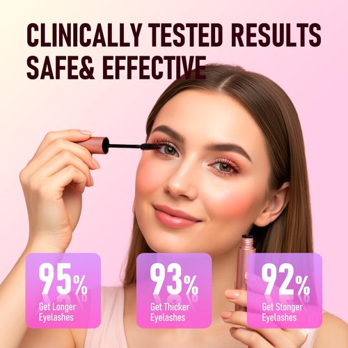 Lash Serum for Eyelash Growth: Premium Eyelash Growth Serum with Advanced Formula to Boost Longer Fuller and Thicker Lashes and Eyebrows - Gentle & Vegan for Sensitive Eyes
