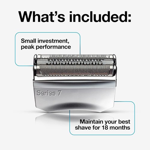Braun Series 7 70S Electric Shaver Head Replacement Cassette - Precision Silver Design