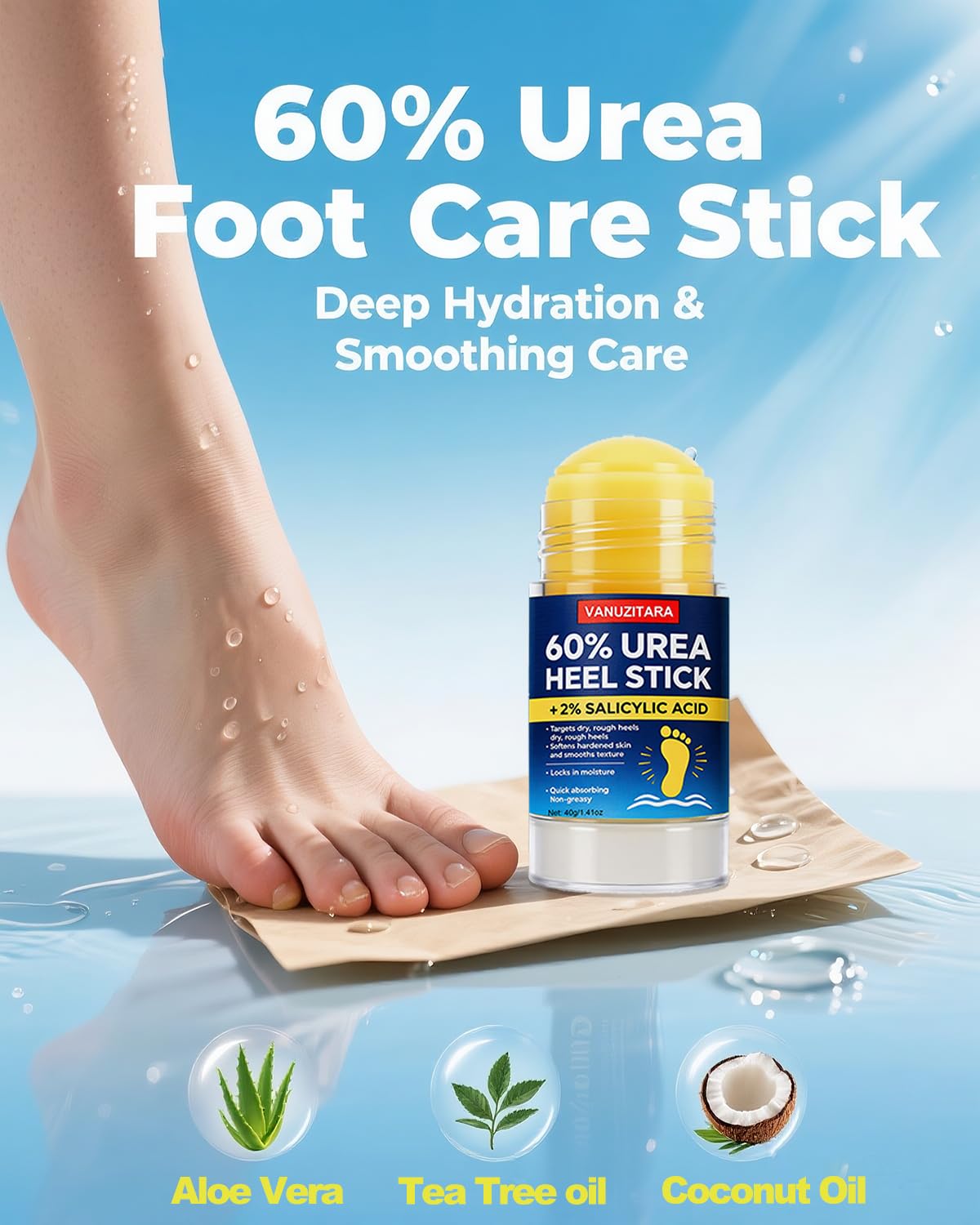 Urea Cream 60% by [Brand Name] - Maximum Strength Foot & Hand Cream with 2% Salicylic Acid | 1.41oz