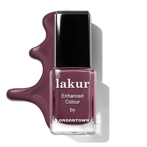 LONDONTOWN Lakur Nail Polish - Chip-Resistant & Non-Toxic | Glossy Mauve Plum, 0.40 Fl Oz