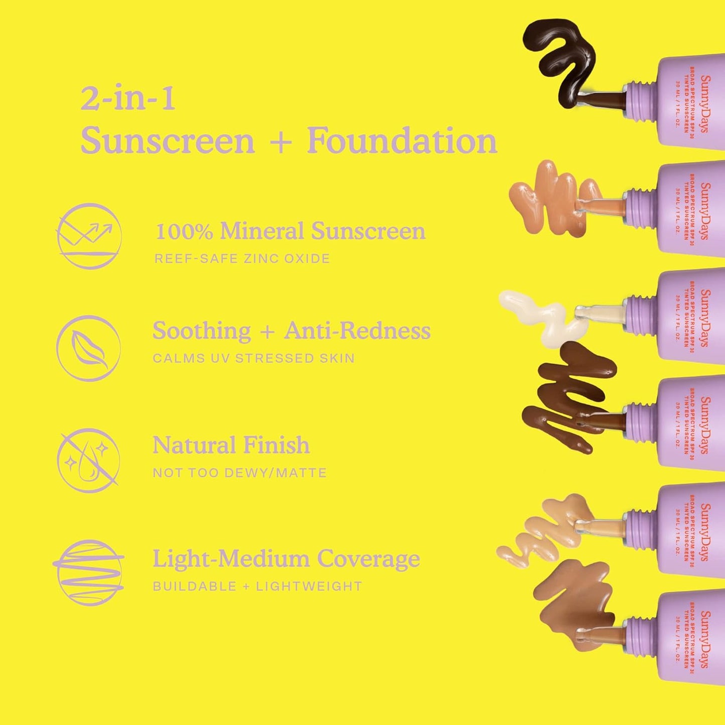 Tower 28 SunnyDays SPF 30 Tinted Moisturizer - 2-in-1 Mineral Sunscreen & Foundation - 05 Fair/Pink (1 oz)