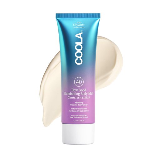 COOLA Organic Dew Good Illuminating Probiotic Serum - SPF 30 Sunscreen with BlueScreen Tech | 1.15 Fl Oz