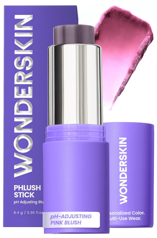 Wonderskin Cream Blush Stick - pH-Activated Multi-Use Blush for Cheeks & Lips | Cooling Color-Adjusting Formula