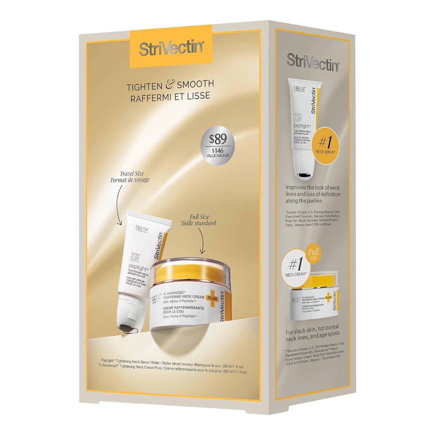StriVectin Neck Cream & Serum Roller Set - Anti-Aging Formula for Smoother Skin & Reduced Wrinkles