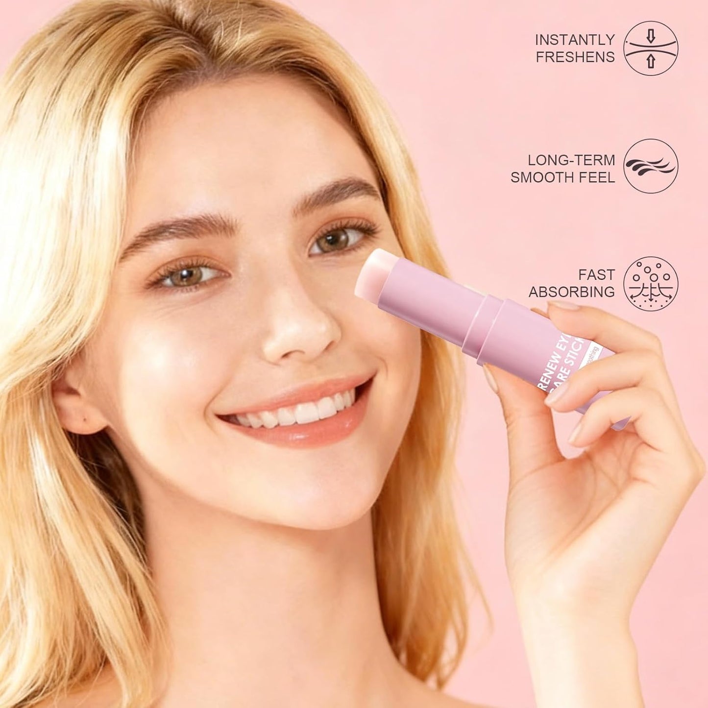 Skiennix Caffeine Eye Balm Stick - Moisturizing Anti-Aging Treatment for Dark Circles & Puffiness | 0.35oz/10g