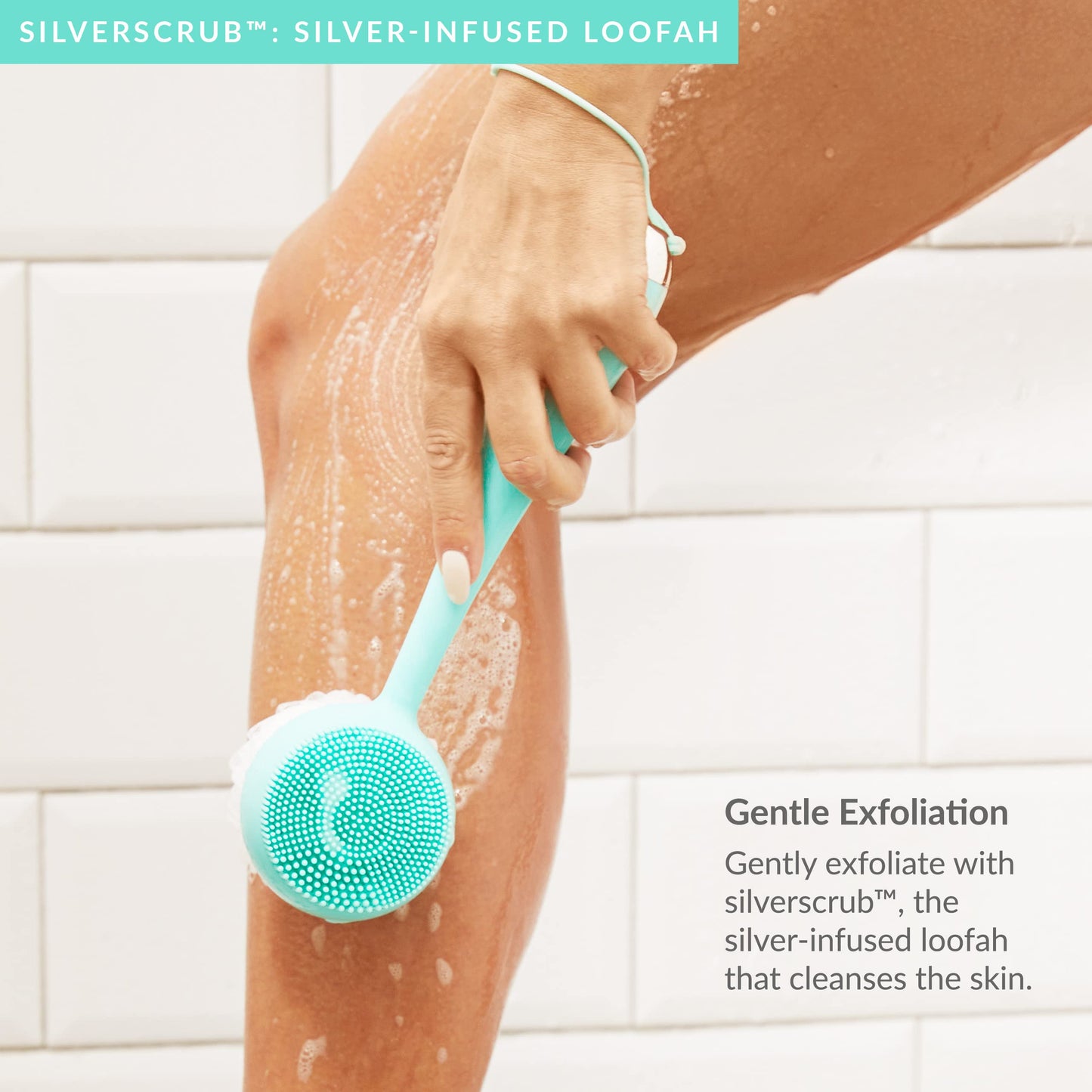 PMD Beauty Clean Body - Smart Body Cleansing Device with Silicone Brush & Three Interchangeable Attachments - Waterproof - SonicGlow Vibration - Cleanse,Exfoliate,& Massage Body