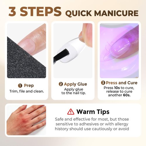 UNA GELLA 9 in 1 Gel Nail Glue for Clear Acrylic Nails Tips 2Pcs 10ml Long Lasting Super Strong Brush on Nail Gel Glue for False Press on Nails Tips Base Blooming Gel, U V Light Required