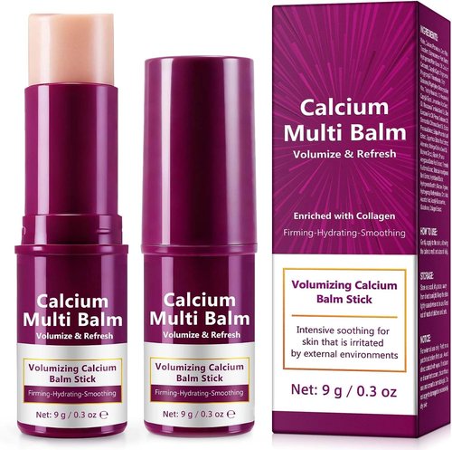 Calcium Volume Multi Balm Stick - 2 Pack Anti-Aging Wrinkle Repair & Firming Face Stick, 0.6 Oz
