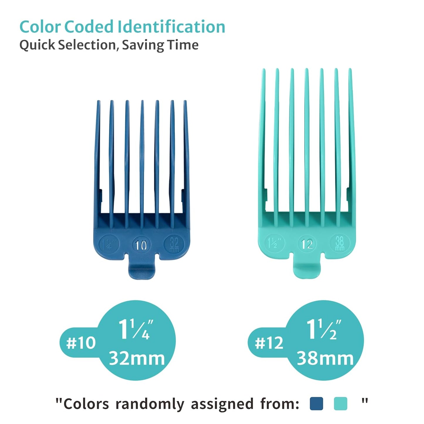 Wahl Clipper Guards - Color-Coded Sizes 1.25" & 1.5" - Compatible with Most Wahl Clippers