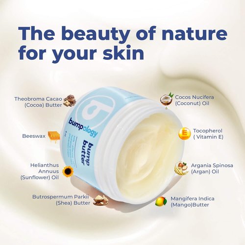 Bumpology Bump Butter - Stretch Mark Moisturizing Cream | 2-in-1 Hydrating Formula | Pregnancy Safe | Made in USA