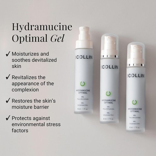 G.M. COLLIN Hydramucine Optimal Gel - Daily Face Moisturizer for Dehydrated Skin | Lightweight Formula for Normal to Oily Skin