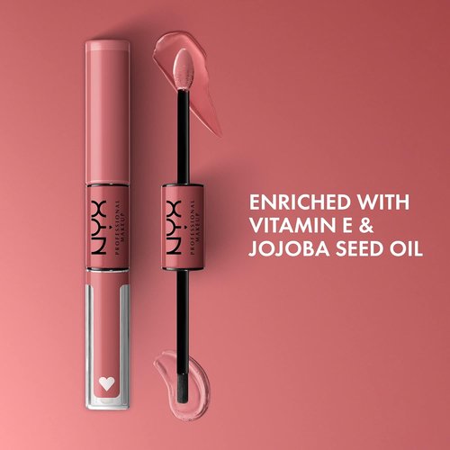 NYX Professional Makeup Shine Loud Liquid Lipstick - Long-Lasting Clear Gloss in Cash Flow (Light Dusty Rose)