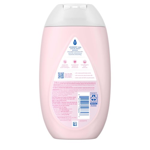 Johnson's Baby Lotion with Coconut Oil, Aloe Vera & Vitamin B5, 72 HR Hydration, Skin Moisturizer, Hypoallergenic, Newborn Safe, Protects From Dryness & Strengthens Skin, Baby Essentials, 13.6 fl. oz