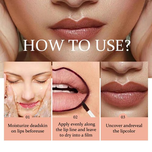 Eshioh Peel Off Lip Liner Stain – Velvet Lip Glkoss Long-Lasting, Moisturizing & Non-Sticky Matte Lip Lacquer, Pigmented, Smudge-Proof Liquid Lipgloss (cinnamon)