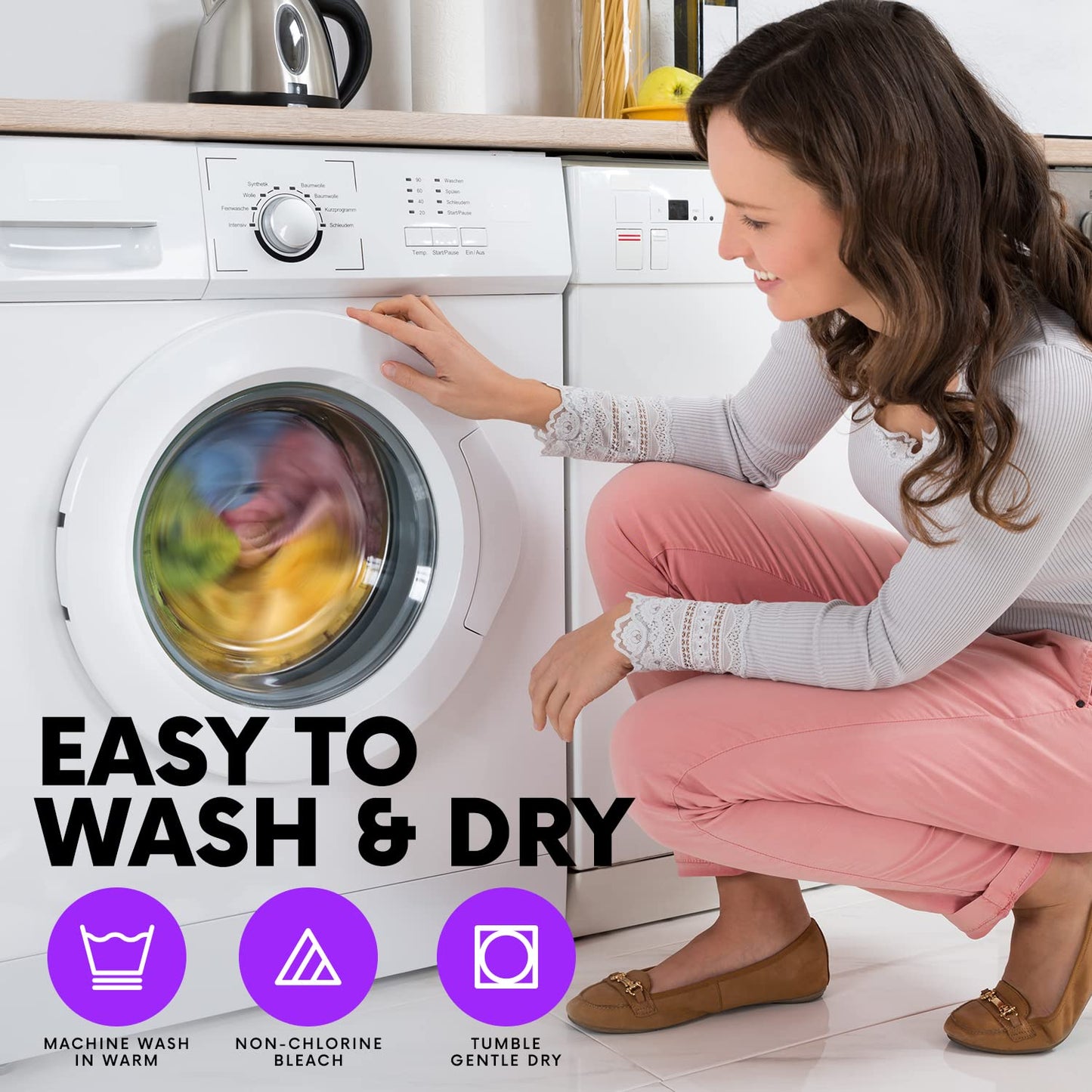 Multicolored Body Wash Cloths Washcloths Set of 16 Multipurpose Cotton Kitchen Washcloths, Bathroom Wash Cloths for Face and Body, Utility Rags - Soft and Absorbent, Washable Rags - 12 x 12 Inches