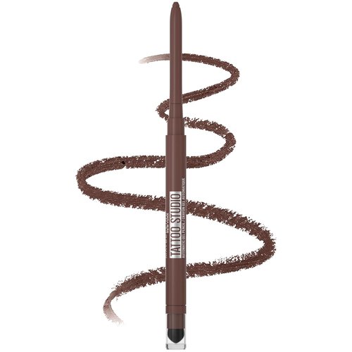 Maybelline Tattoo Studio Waterproof Gel Eyeliner - Blendable & Smudge Resistant, 36HR Wear, Expressotini (Smokey Brown)