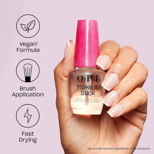 OPI Nail Adhesive Glue & Press-On Tabs - 120 Count | Vegan, Fast-Drying Formula for 14 Days of Wear