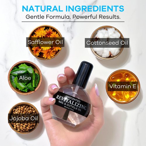 Ellie Chase Cuticle & Nail Care Oil - Moisturizing Jojoba, Aloe & Vitamin E | 2.3 Fl Oz Unscented