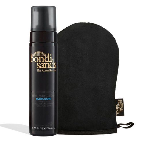 Bondi Sands Ultra Dark Self Tanning Foam - Lightweight Sunless Foam with Reusable Application Mitt