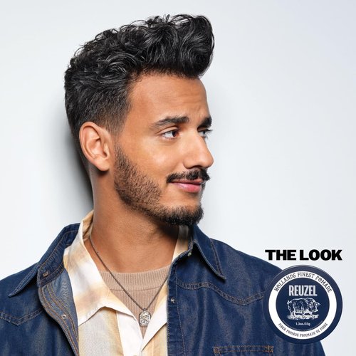Reuzel Fiber Pomade - Firm Hold & Pliable Styling | Water Soluble, Low Shine, Flake-Free, All Hair Types