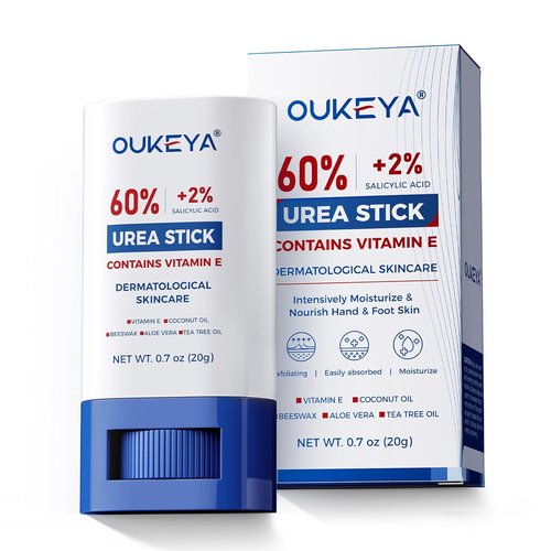 OUKEYA Urea Cream Stick 60% - Intensive Foot Cream with 2% Salicylic Acid for Dry, Cracked Heels | 0.7oz