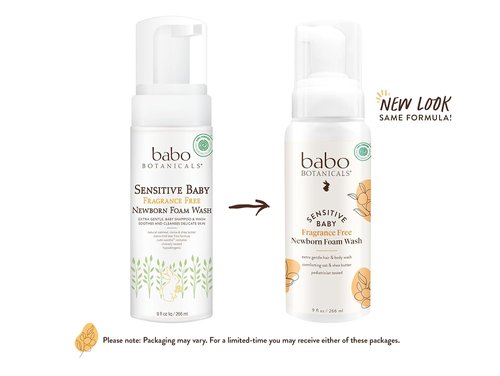 BABO Botanicals Baby Foam Wash - Fragrance-Free Gentle Formula with Oat, Shea & Cocoa Butter - EWG Verified, Vegan