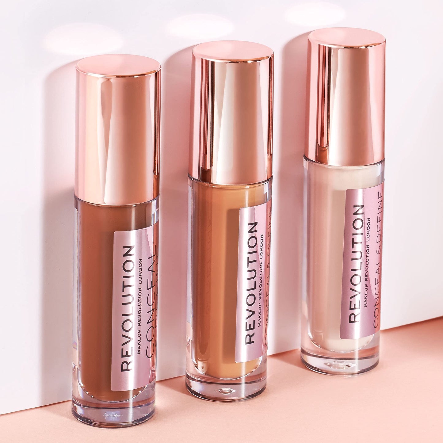 Revolution Beauty, Conceal & Define Concealer, Full Coverage & Lightweight, Long-Lasting Matte Finish, Vegan & Cruelty Free, C7 Medium or Tan Skin Tones, 0.14 Oz.