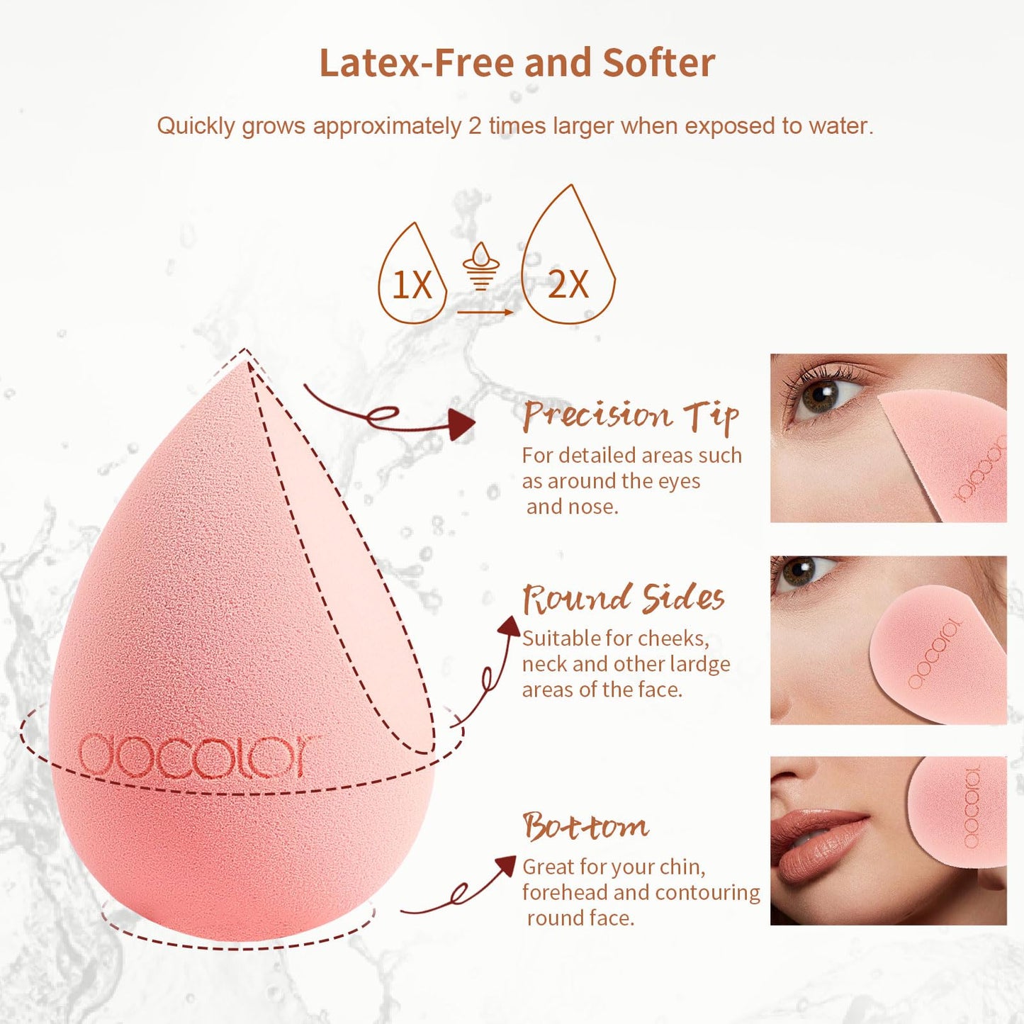 Docolor Makeup Brushes 17 Pcs with Makeup Bag and Makeup Sponge and Brush Protector Morandi Makeup Brush Set Premium Synthetic hair makeup brush Wooden handle eyeshadow brush set